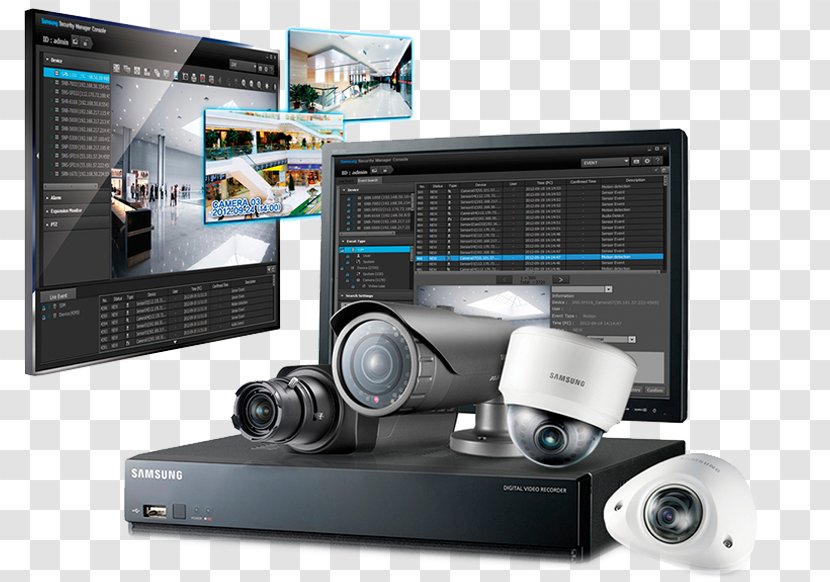 Closed-circuit Television Hanwha Techwin Wireless Security Camera Digital Video Recorders - Technology Transparent PNG