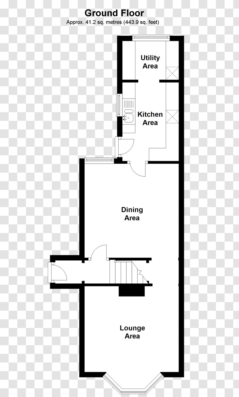 Floor Plan Product Design Line Angle - Diagram - Black And White Transparent PNG