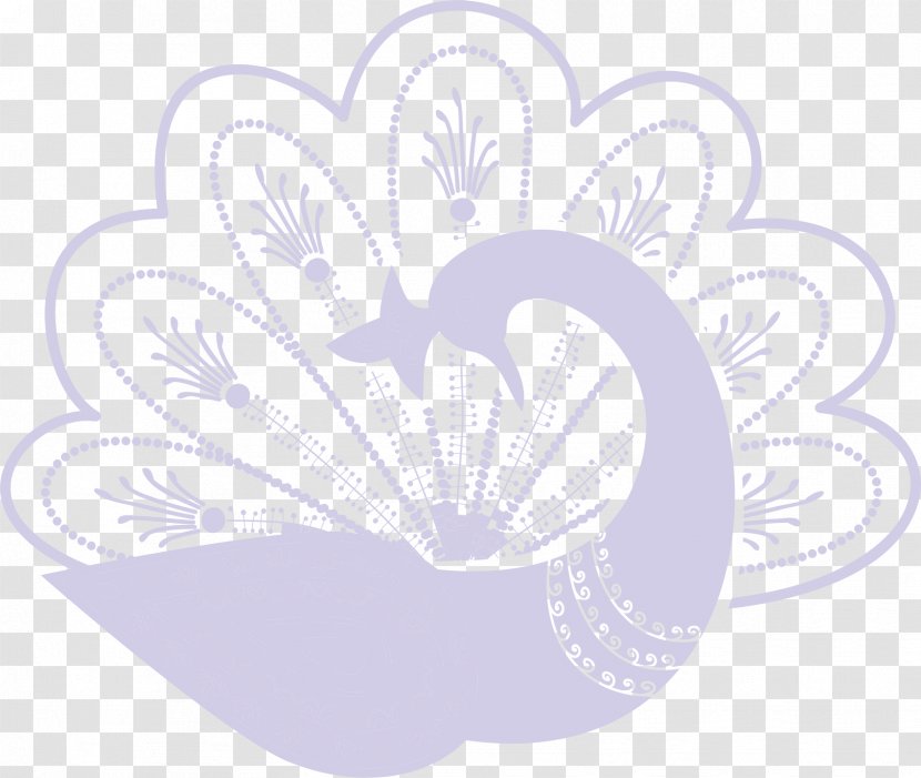 Petal Heart Purple Pattern - Flower - Peacock Transparent PNG