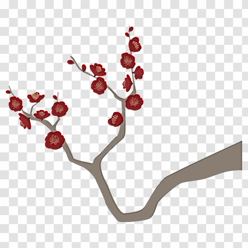 Plum Branch Plum Winter Flower Transparent PNG