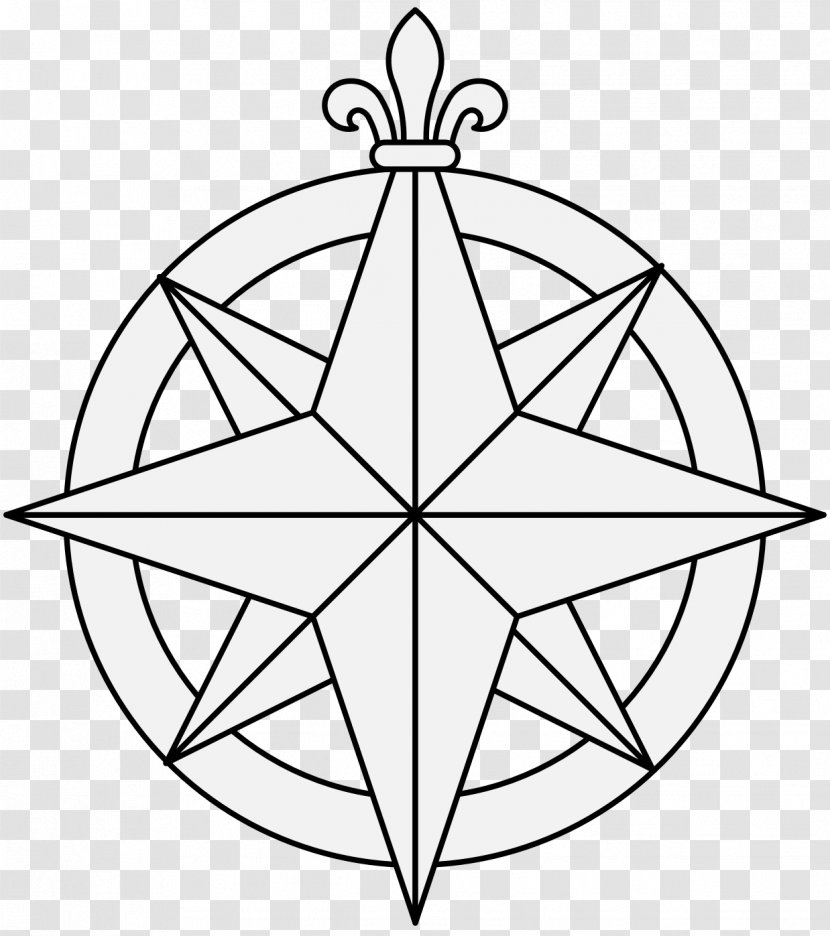 Compass Rose Walking Line Drawing Wind Transparent PNG