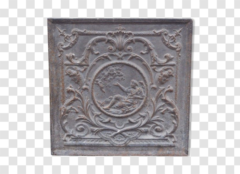 Fireplace Fireback Chimney Stone Carving Cast Iron - Bronze Transparent PNG