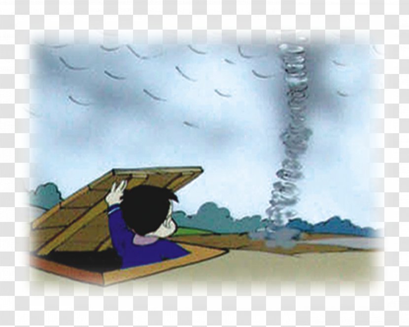 Cartoon Vault Tornado Natural Disaster Illustration - Blue - Cellar Transparent PNG