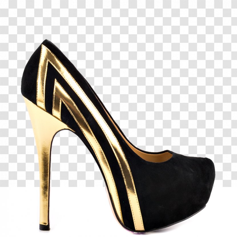 High-heeled Shoe Blondie Footwear Fashion - Absatz - Gold Stripes Transparent PNG
