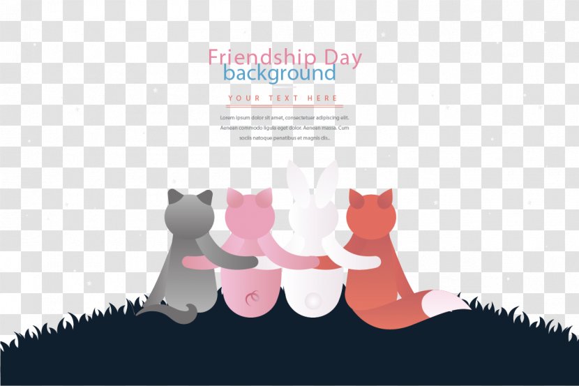 Cat Friendship Day - Ifwe - Back Transparent PNG