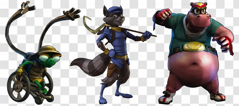 Sly Cooper: Thieves In Time Cooper And The Thievius Raccoonus 2: Band Of 3: Honor Among Collection - Figurine - Bentley Transparent PNG