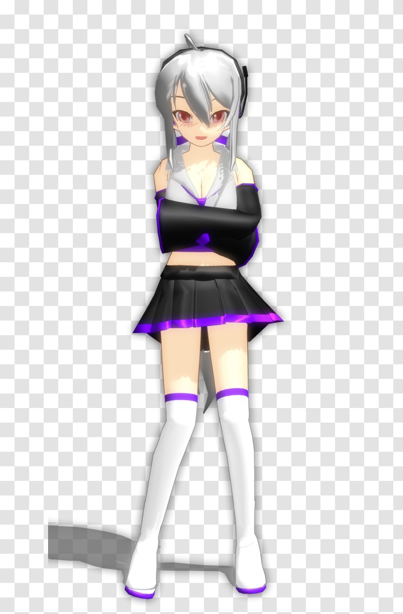 Metasequoia MikuMikuDance Black Hair Model Brown - Cartoon - Haku Transparent PNG