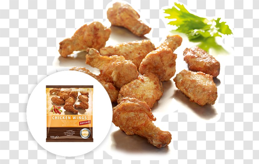 Crispy Fried Chicken Nugget Buffalo Wing Fingers - Fritter - Vegan Nuggets Transparent PNG
