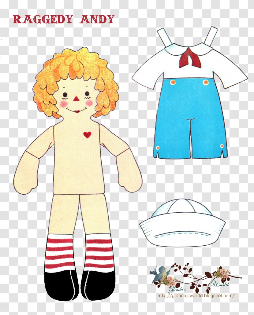 Raggedy Ann & Andy Paper Doll - Sleeve - Dolls Transparent PNG