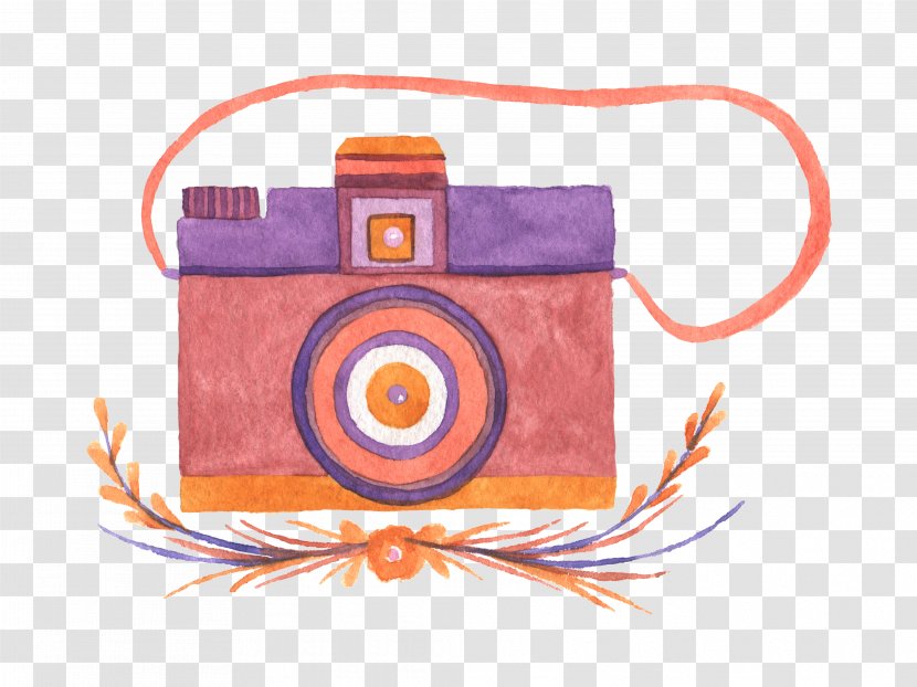 Drawing Watercolor Painting Camera Photography - Art - Portable Paper Bag Transparent PNG