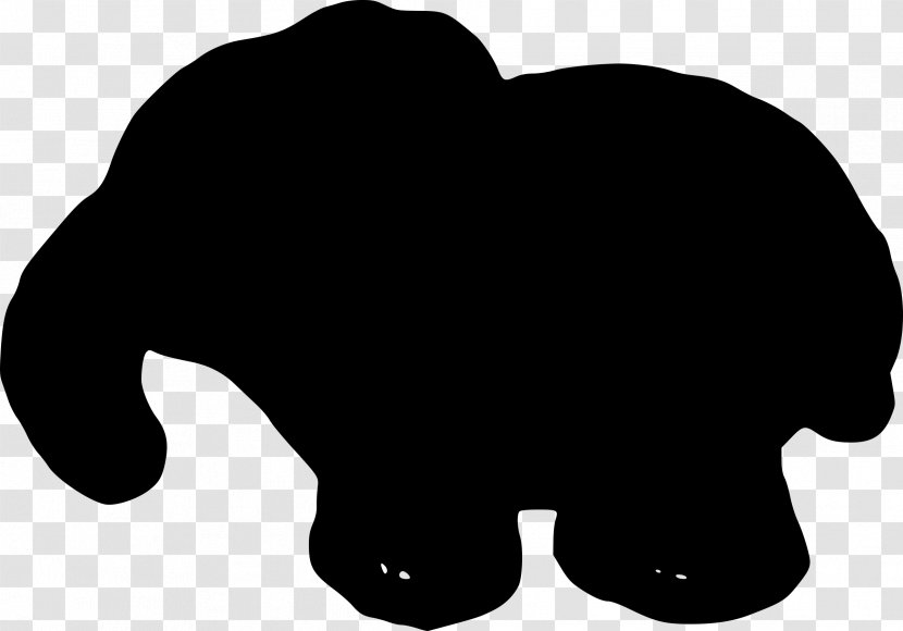 Indian Elephant African Clip Art Silhouette - Blackandwhite Transparent PNG