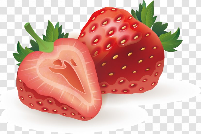 Smoothie Juice Strawberry Aedmaasikas Fruit - Auglis - Cut Design Transparent PNG
