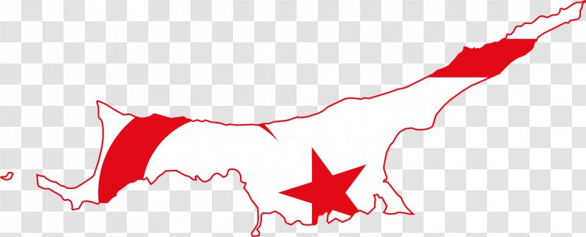 Northern Cyprus Flag Of Map Turkey - Watercolor - Turkish Transparent PNG