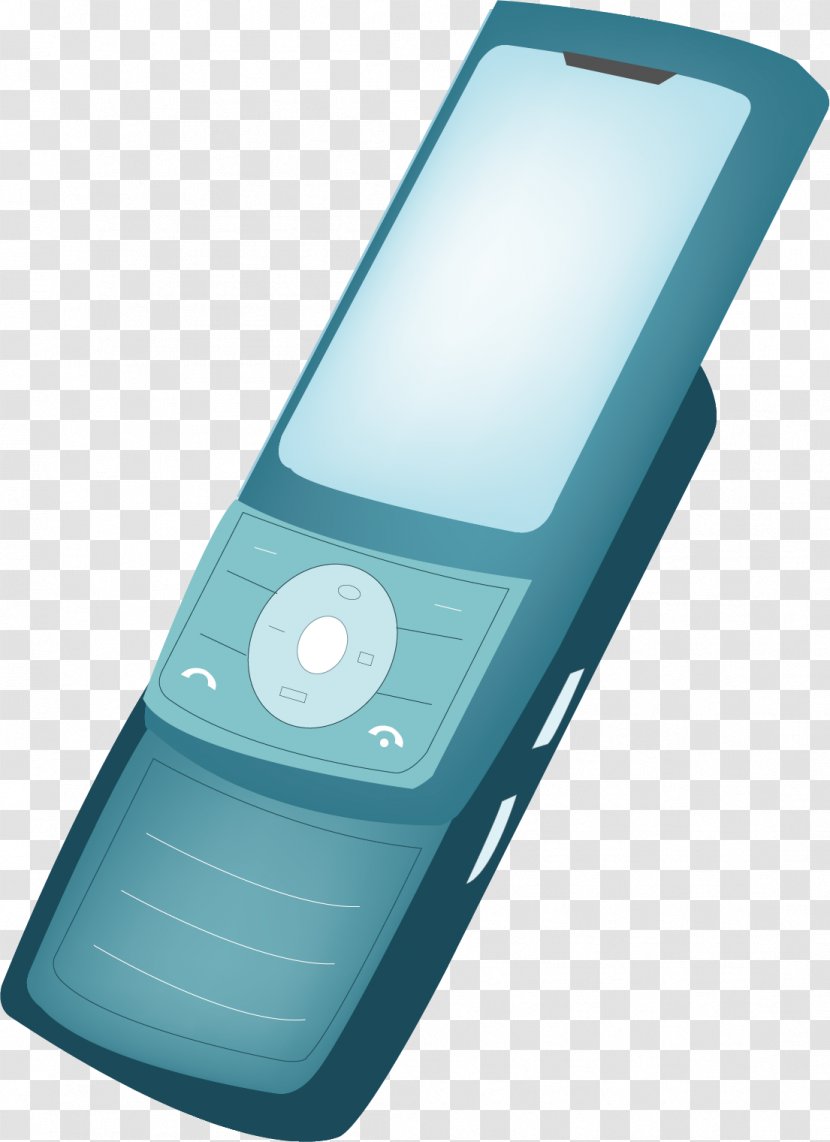 Feature Phone Mobile Nokia - Electric Blue - Vector Material Transparent PNG