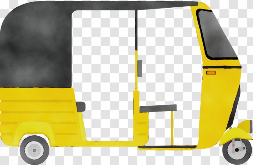 Land Vehicle Mode Of Transport Motor - Yellow - Car Rickshaw Transparent PNG