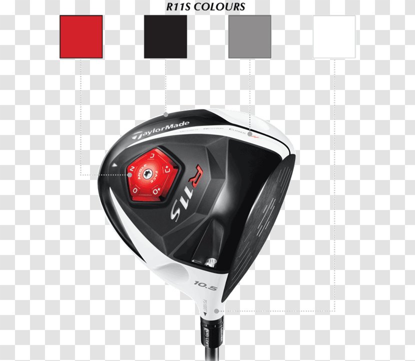 TaylorMade R11S Driver Wood Golf Clubs Hybrid - Iron - Technology Stripes Transparent PNG
