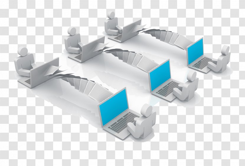 Laptop Computer Network Conceptual Model Cloud Computing - Database - Data Transfer Concept Transparent PNG