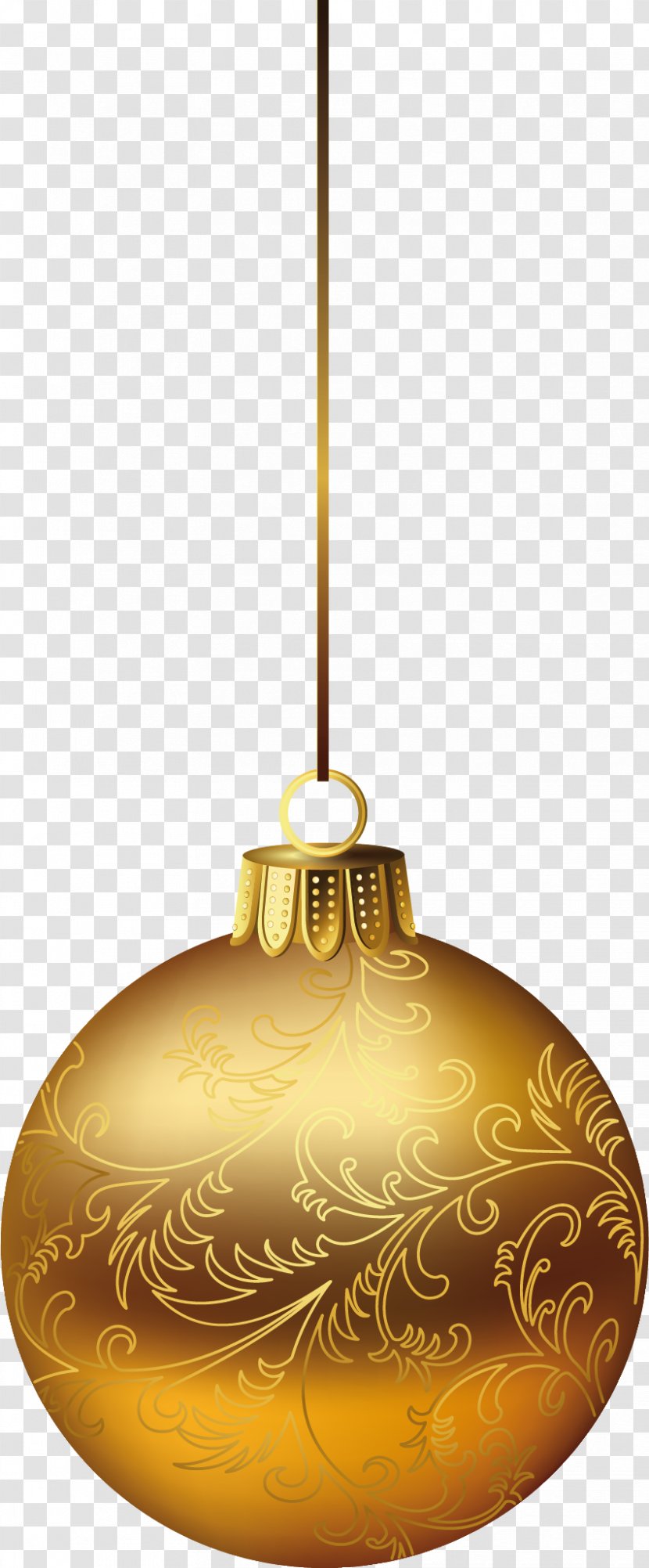 Christmas Ornament Clip Art - Decoration - Brass Transparent PNG