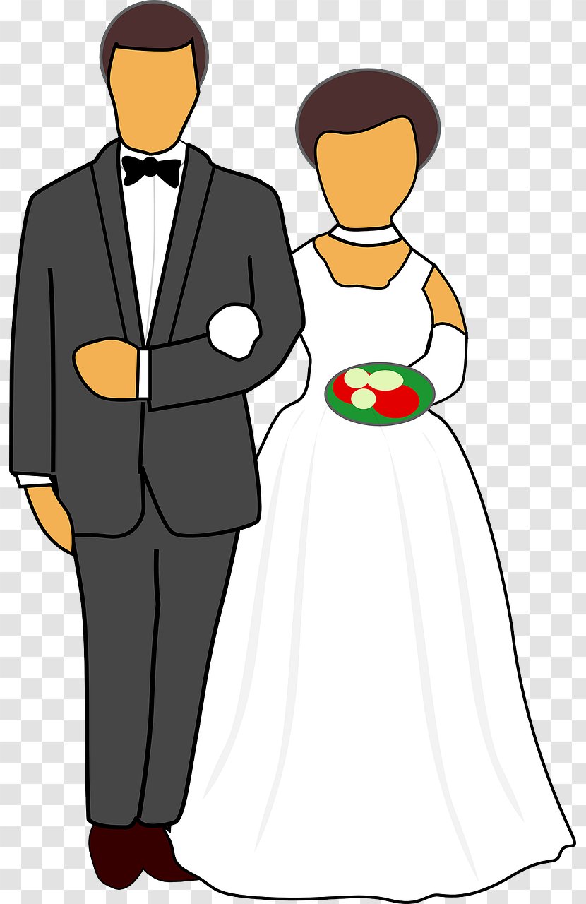 Marriage Couple Wedding Clip Art - Echtpaar Transparent PNG