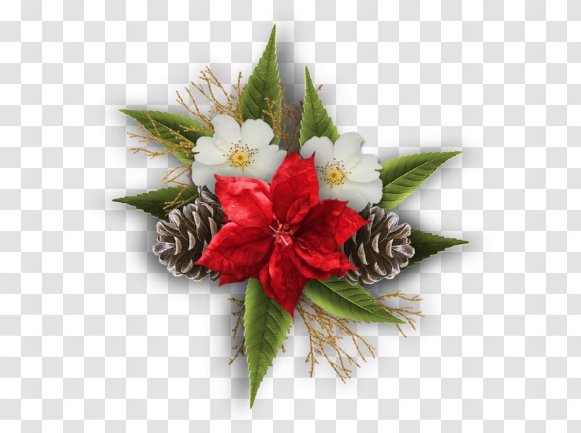 Christmas Decoration Tree Winter - Flower - Hibiscus White Pine Cone Transparent PNG