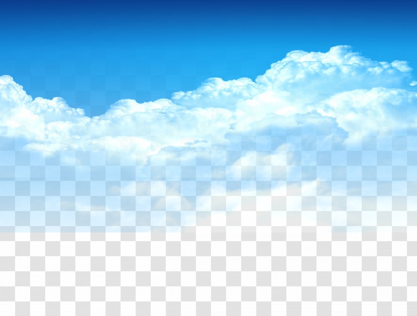Cloud Download - Horizon - Blue Sky, White Clouds Element, Taobao Material Transparent PNG