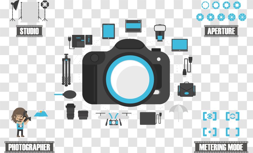 Photography Illustration - Stock - Vector Painted Camera Transparent PNG