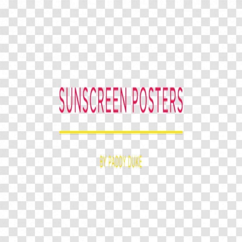 Logo Brand Font - Text - Sunscreen Poster Transparent PNG