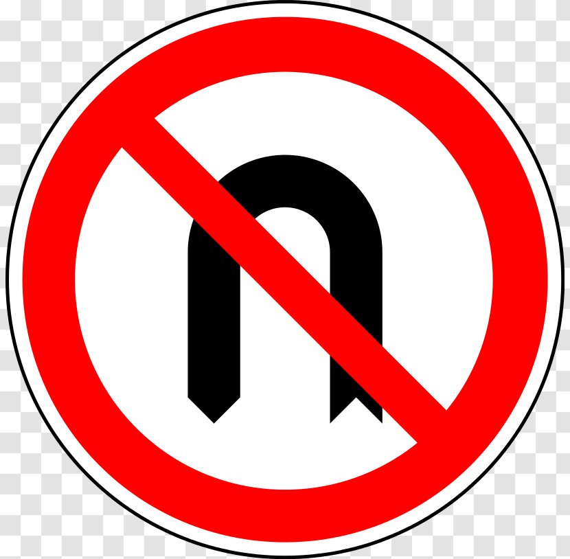 Traffic Sign U-turn Clip Art - Royaltyfree - Road Transparent PNG