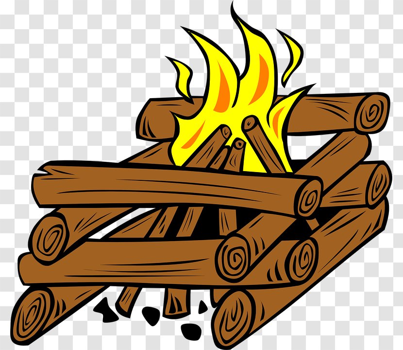 Log Cabin Campfire Tinder Clip Art - Symbol Transparent PNG