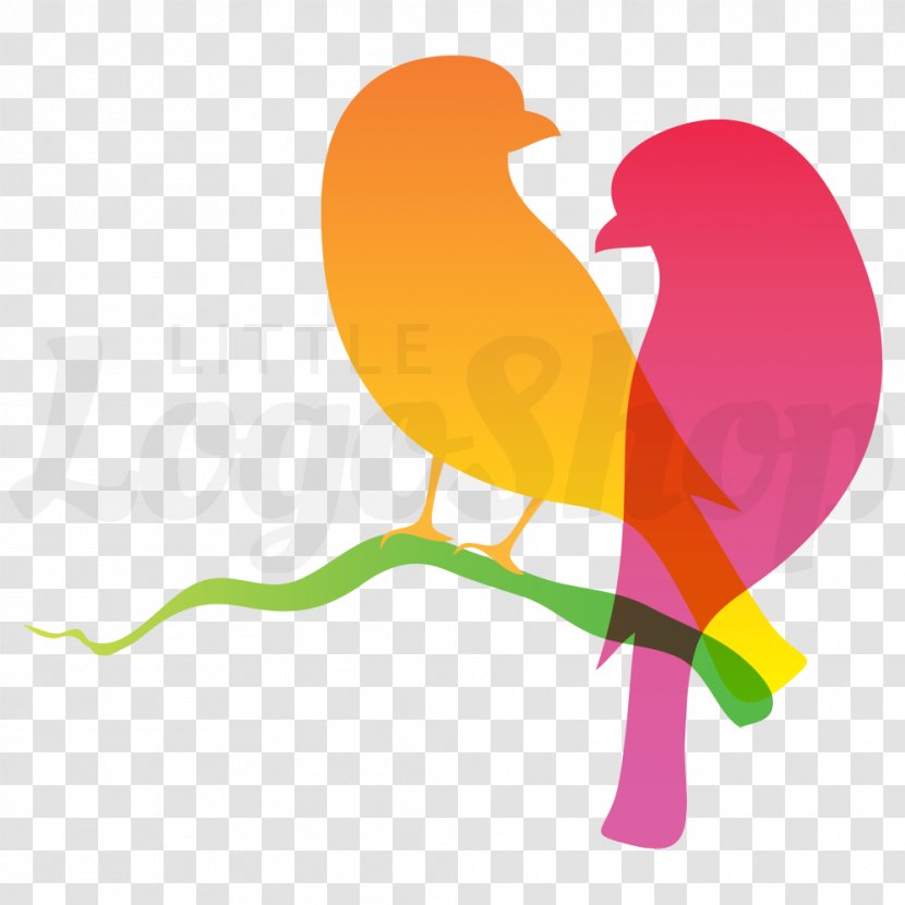 Lovebird Logo Parrot - Chicken - Love Birds Transparent PNG