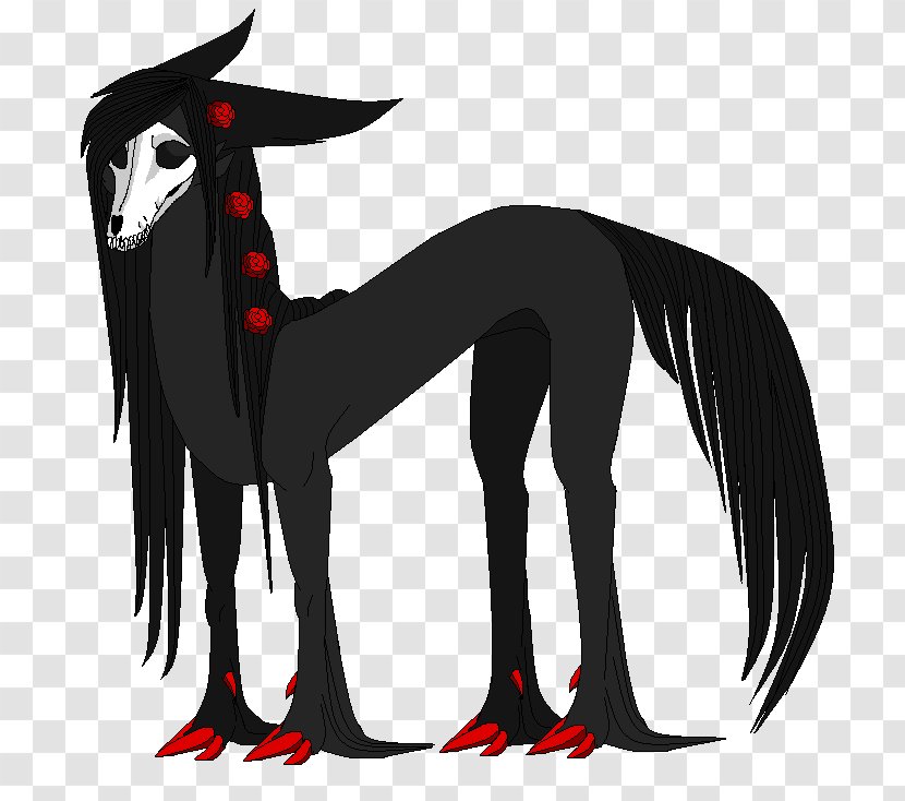 Canidae Horse Demon Dog Pet - Skull And Roses Transparent PNG