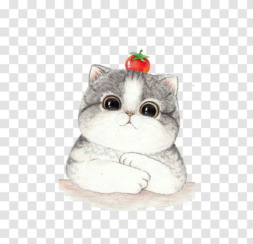 Cat Kitten Drawing Painting Illustration - Small To Medium Sized Cats - Good Meng Transparent PNG