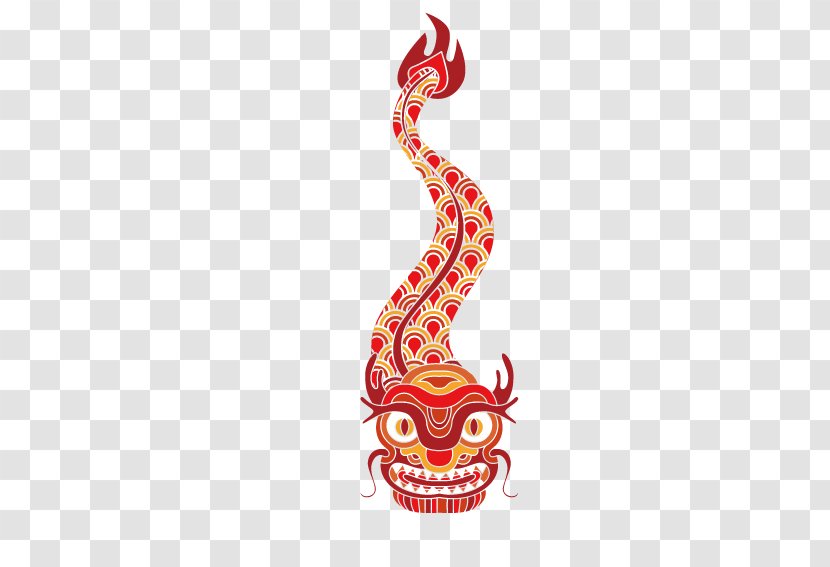 Chinese New Year Firecracker Year's Day Clip Art - Fictional Character - Paper-cut Dragon Transparent PNG