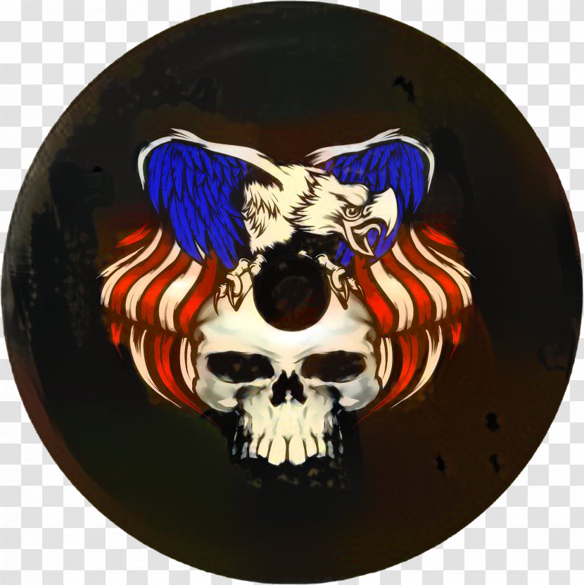 Skull Cartoon - Badge - Plate Transparent PNG