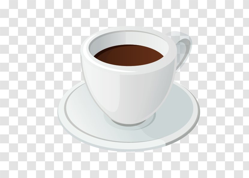 Hong Kong-style Milk Tea Espresso Coffee Cup Caffxe8 Americano - White - Vector Transparent PNG