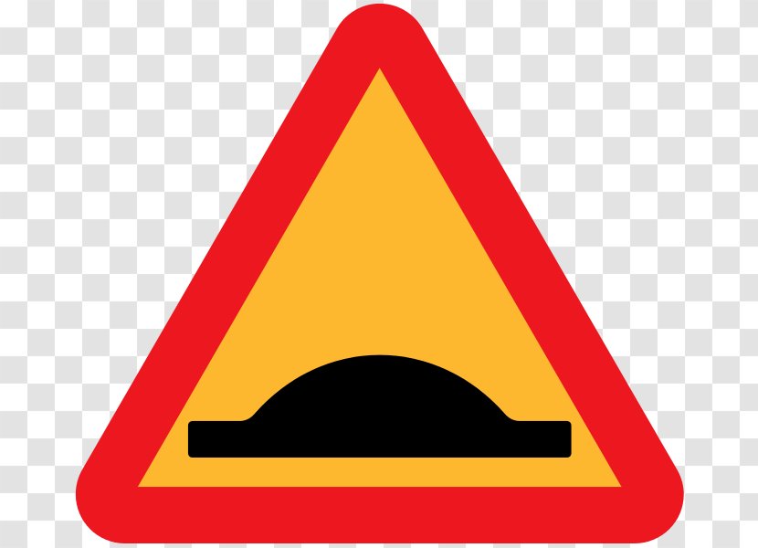 Car Traffic Sign Speed Bump Clip Art Warning - Watercolor - European Road Signs Transparent PNG