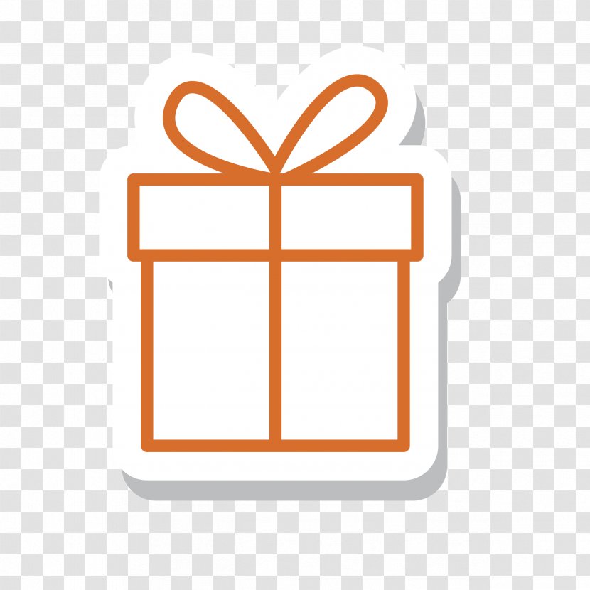 Gift Box Christmas Icon - Royaltyfree - Orange Flag Transparent PNG