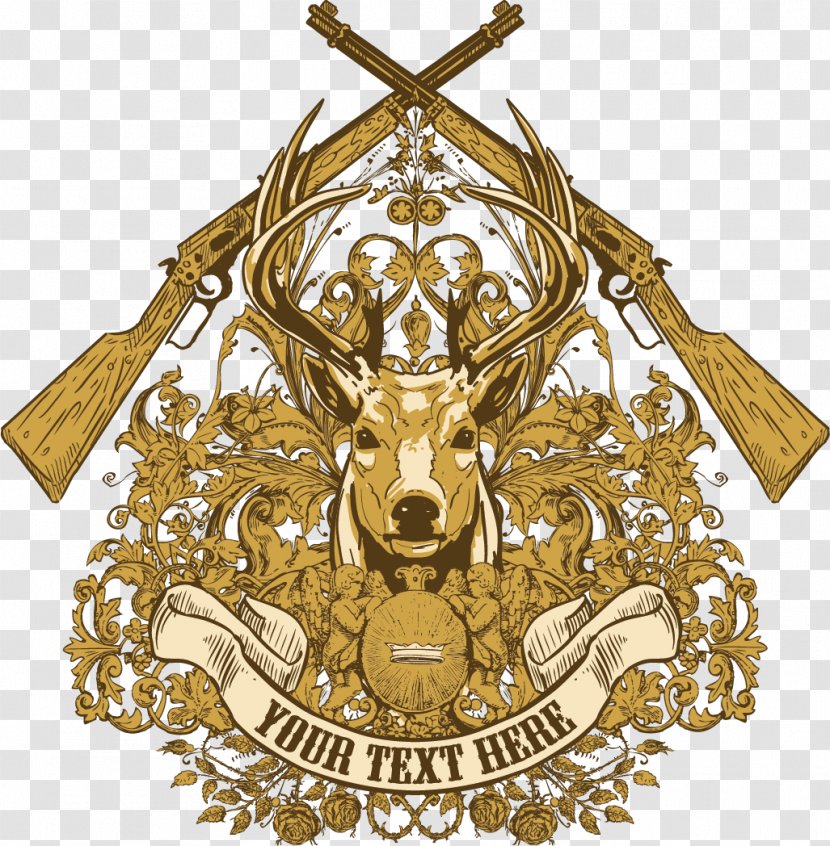 White-tailed Deer Hunting Firearm Illustration - Heart - European Flag Bucks Transparent PNG