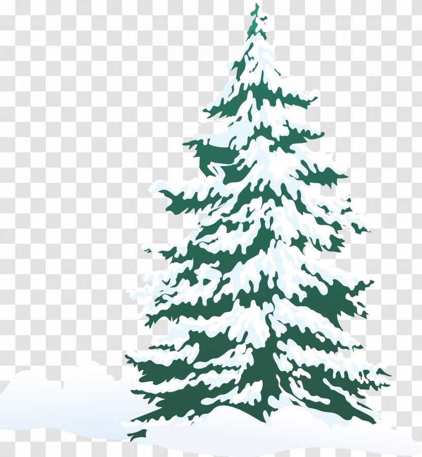 Pine Tree Snow Clip Art - Christmas Ornament Transparent PNG