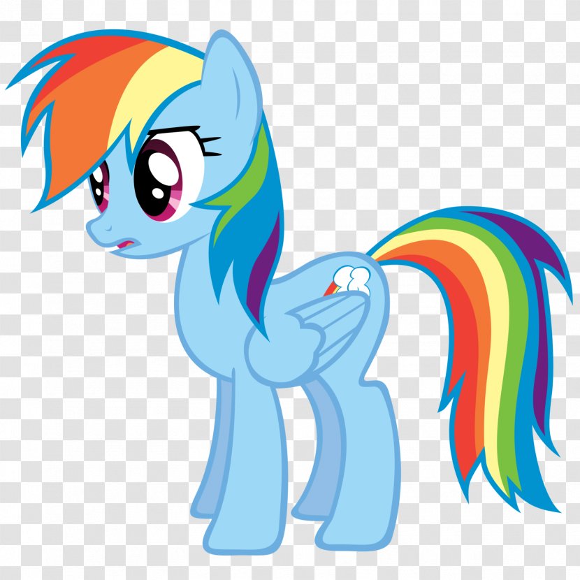 Pony Rainbow Dash - Cartoon - Vector Transparent PNG