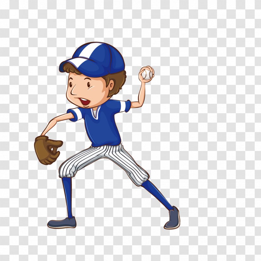 Baseball Player Drawing Clip Art - Clothing - Vector Cartoon Boy Transparent PNG