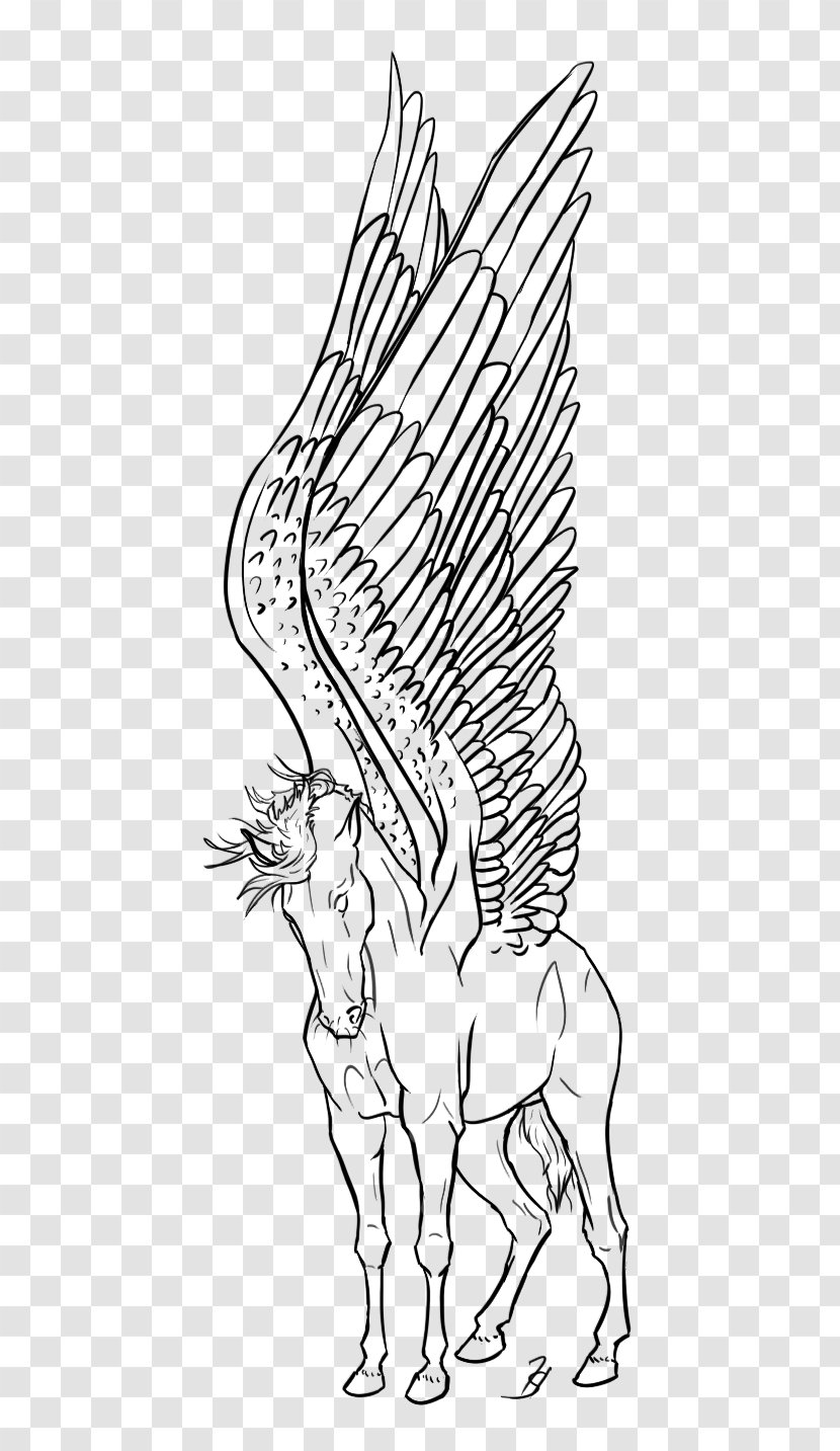 Line Art Drawing Visual Arts Sketch - Pegasus Transparent PNG