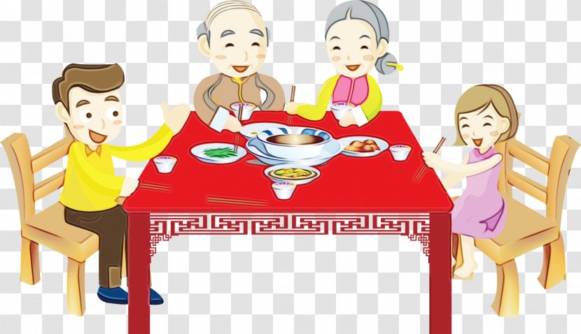 Chinese New Year Reunion Dinner - Oudejaarsdag Van De Maankalender - Toy Child Transparent PNG