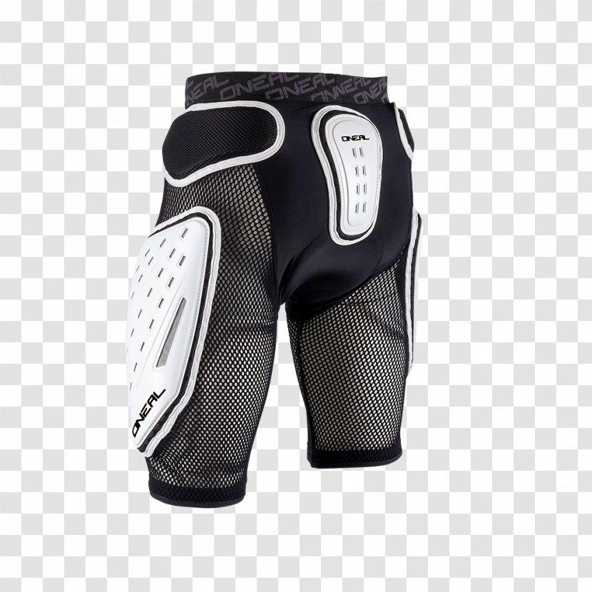 White Protektor Downhill Mountain Biking Enduro Shorts - Motocross Transparent PNG