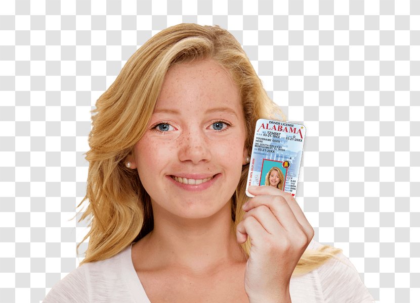 Alabama Driver's License Driving Learner's Permit - Cheek Transparent PNG