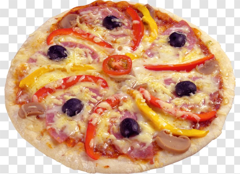 California-style Pizza Sicilian Fast Food Ham - A Transparent PNG