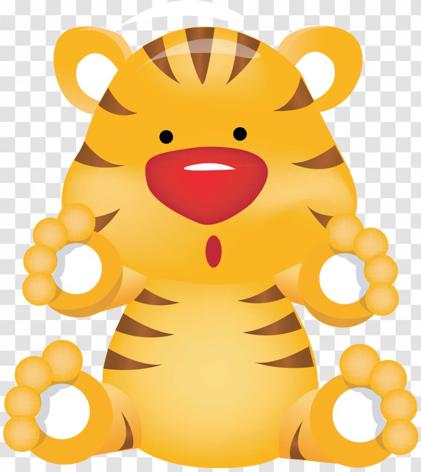 Tiger Cuteness Clip Art - Cartoon - TIGER VECTOR Transparent PNG