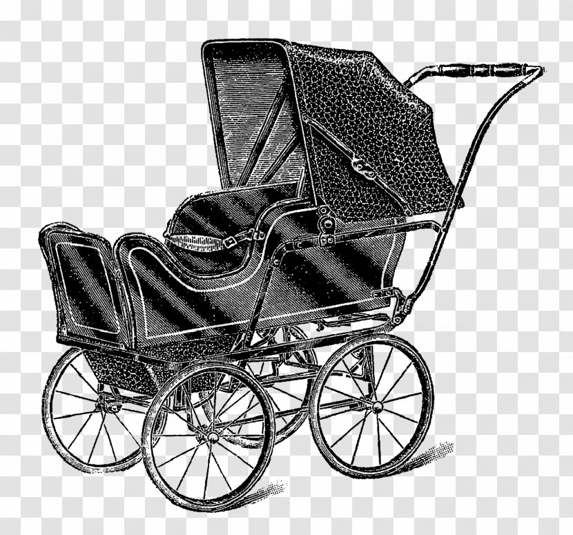Baby Transport Carriage Vintage Clip Art - Car Transparent PNG