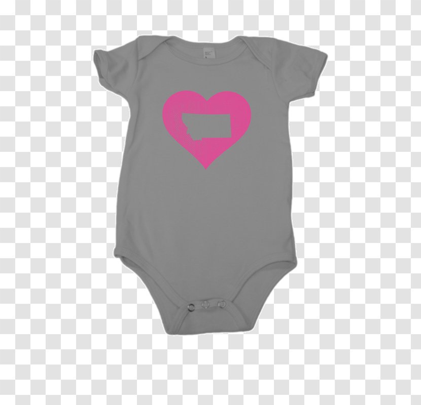 Sleeve Baby & Toddler One-Pieces Pink M Bodysuit - Grey Heart Transparent PNG