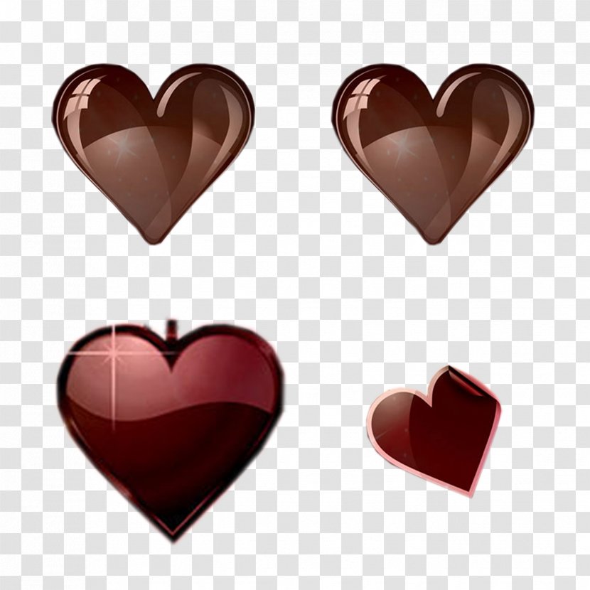 Chocolate Heart Icon - Heart-shaped Color Vector Transparent PNG